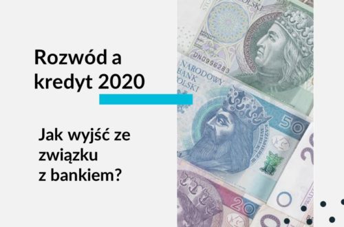 Obrazek na bloga Adwokat Frankowiczów adwokat z Warszawy Jakub Ryzlak. Tekst: Rozwód a kredyt 2020; Jak wyjść ze związku z bankiem?